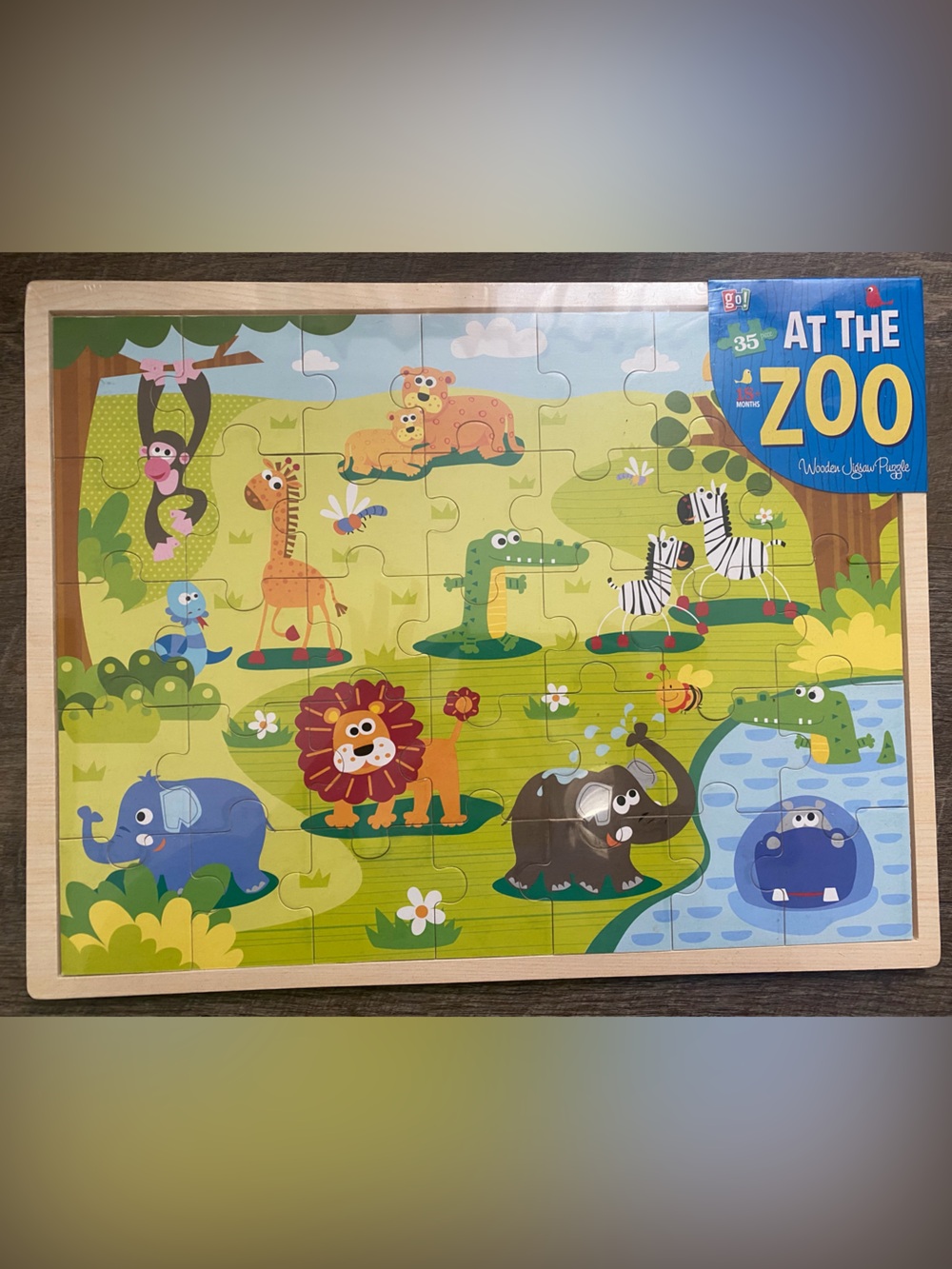 At The Zoo Wooden Jigsaw Puzzle - 35 pieces